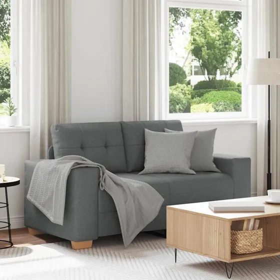 vidaXL Elskovssofa 160x77x82 cm mørkegrå stof