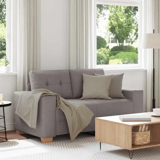 vidaXL Elskovssofa 160x77x82 cm Stof Gråbrun