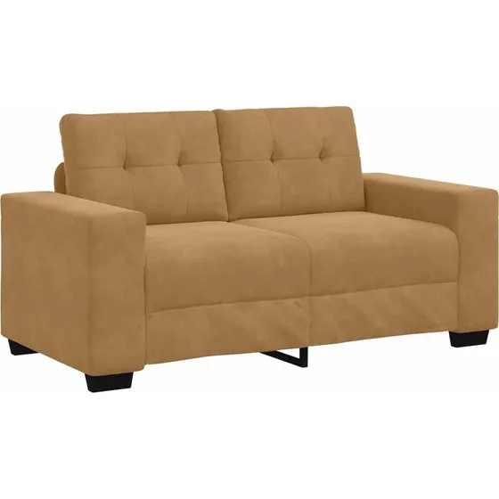 vidaXL Tosæders sofa brun fløjl 120 cm