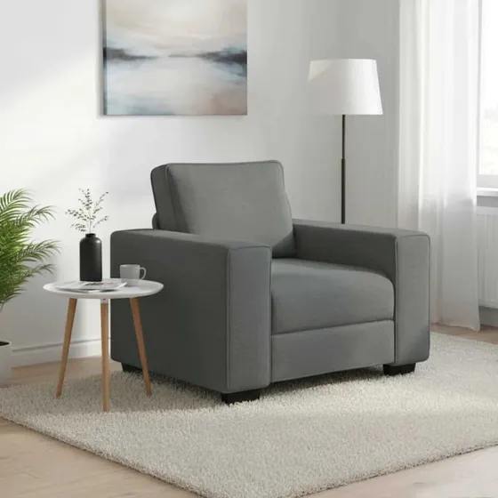 vidaXL Lænestol 100x77x82 cm Mørkegrå Stof