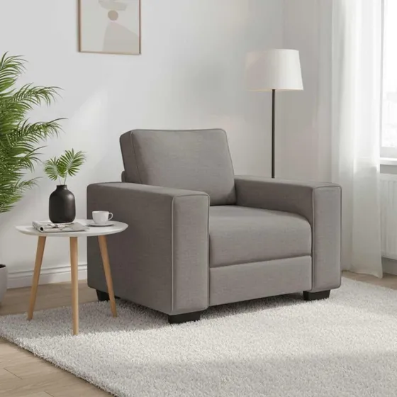 vidaXL Lænestol 100x77x82 cm Stof Gråbrun