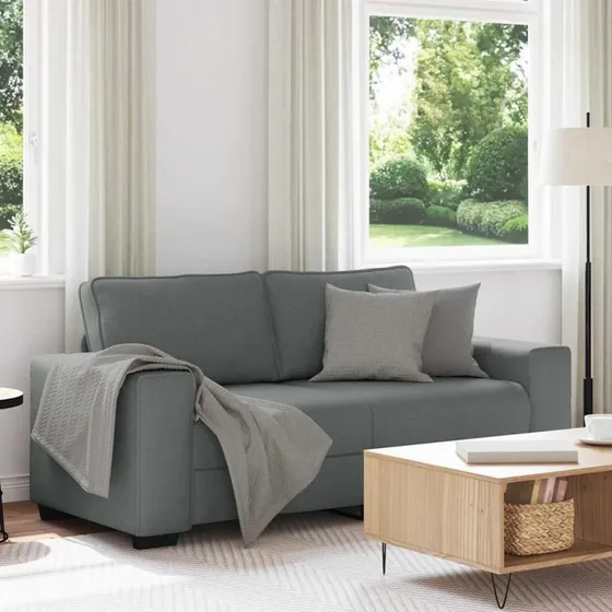 vidaXL 2-personers sofa 180x77x82 cm mørkegrå stof
