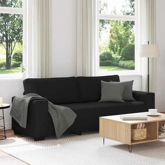 vidaXL 3-personers sofa 220x77x82 cm stof sort