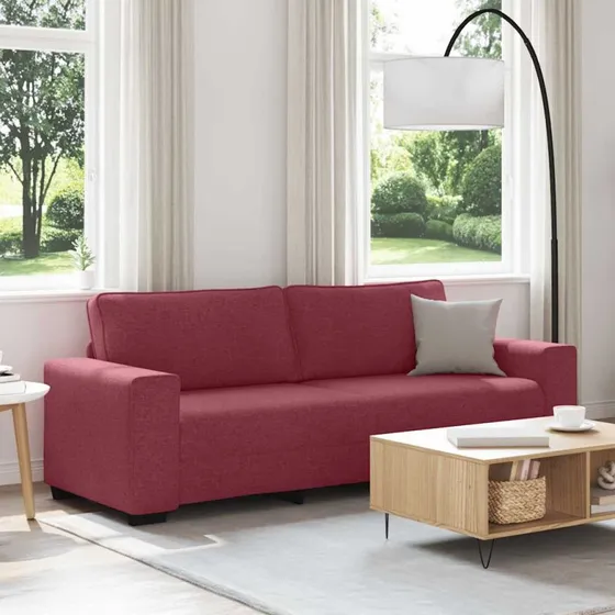 vidaXL 3-personers sofa vinrød 220x77x82 cm