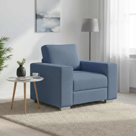 vidaXL sofastol 100x77x82 cm fløjlsstof blå