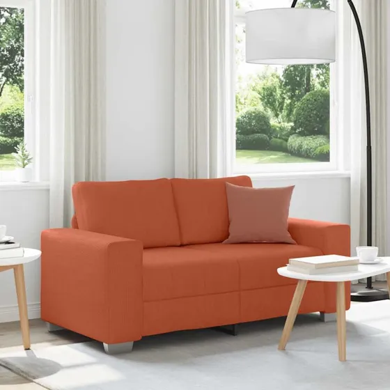 vidaXL elskovssofa 160x77x82 cm rød orange fløjlsstof