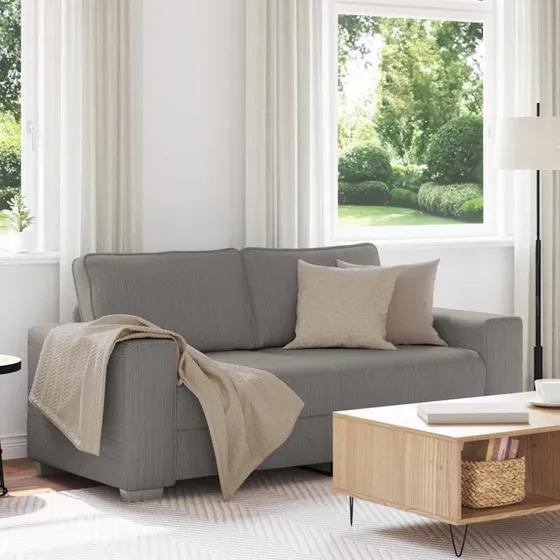 vidaXL elskovssofa 180x77x82 cm lysegrå fløjlsstof