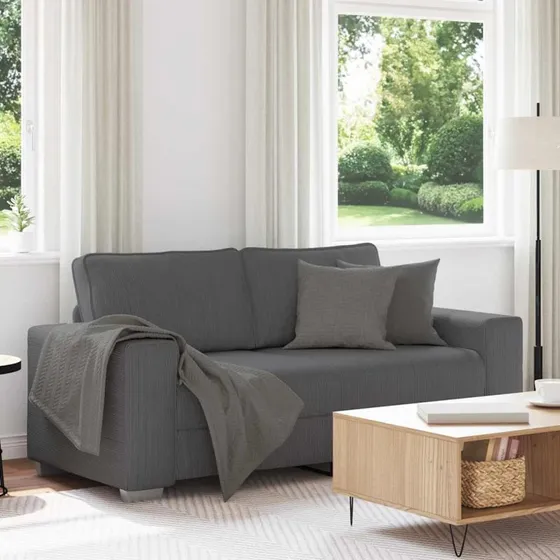 vidaXL elskovssofa 180x77x82 cm mørkegrå fløjlsstof