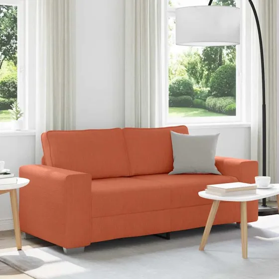 vidaXL elskovssofa 180x77x82 cm rød orange fløjlsstof