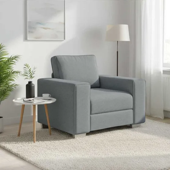 vidaXL Sofa Stol Lysegrå 100 cm Stof