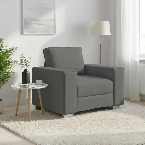 vidaXL Mørkegrå Sofa 100 cm Stof med Pude