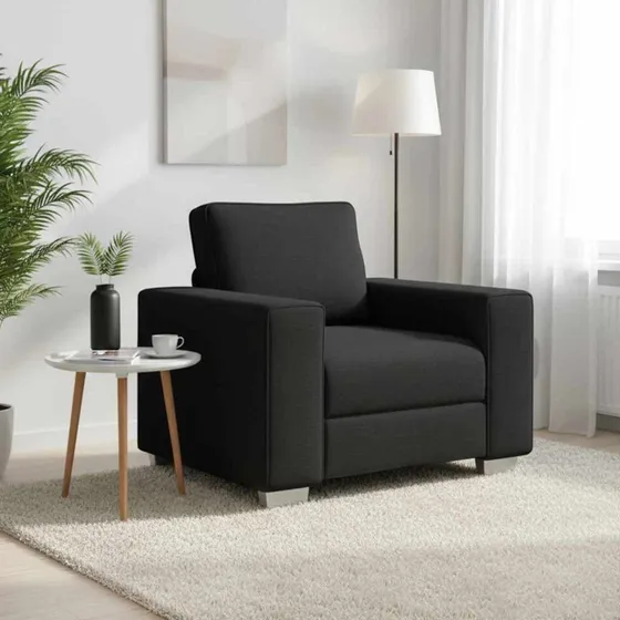 vidaXL Sofa Stol Sort 100 cm Stof
