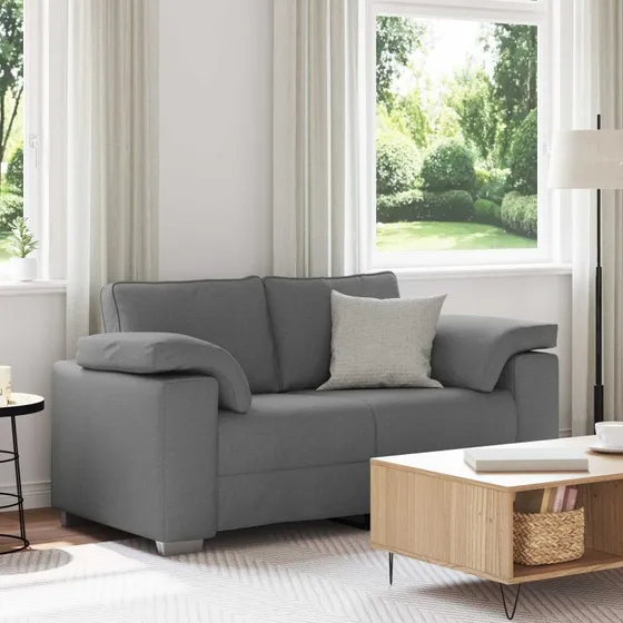 vidaXL Tosæders sofa mørkegrå 160 cm stof
