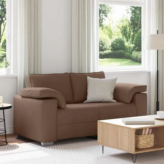 vidaXL Tosæders sofa Brun 160 cm Stof