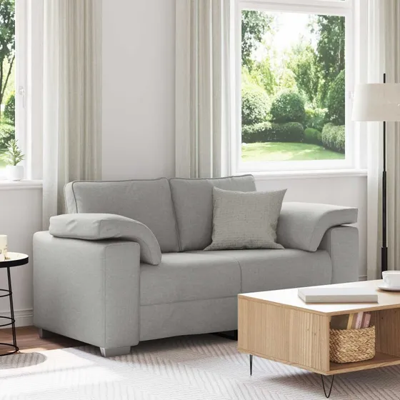 vidaXL Tosæders sofa Skygrå 160 cm Stof