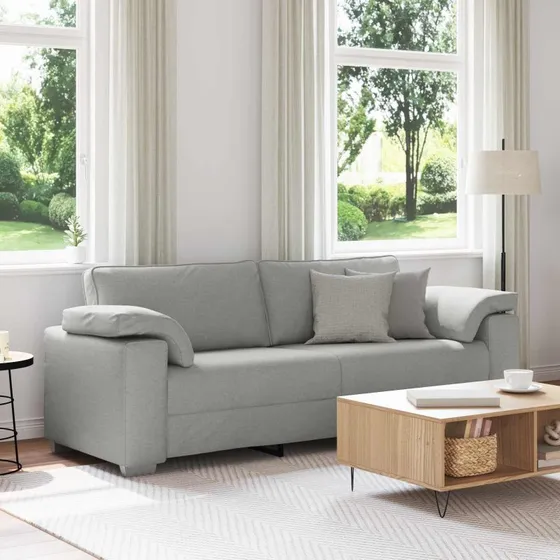 vidaXL 3-personers sofa Skygrå 220 cm stof