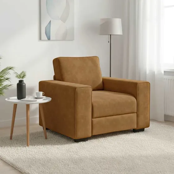 vidaXL sofastol 100x77x82 cm fløjl brun