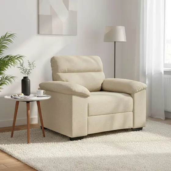 vidaXL lænestol 100x81x84 cm stof cremefarvet