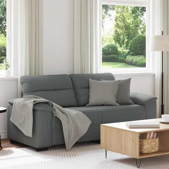 vidaXL 2-personers sofa 180x81x84 cm mørkegrå stof