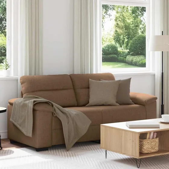 vidaXL 2-personers sofa 180x81x84 cm brun stof