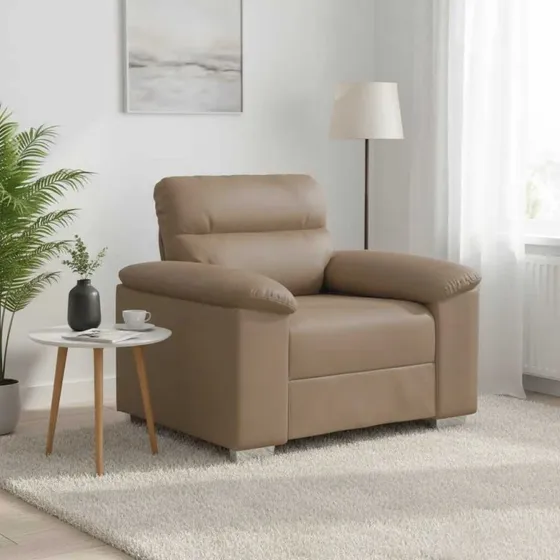 vidaXL Lænestol 100x81x84 cm Kunstlæder Cappuccino