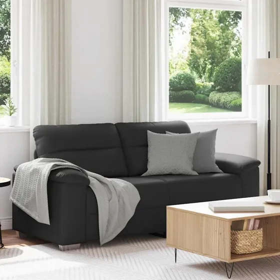 vidaXL 2-personers sofa sort 180x81x84 cm kunstlæder