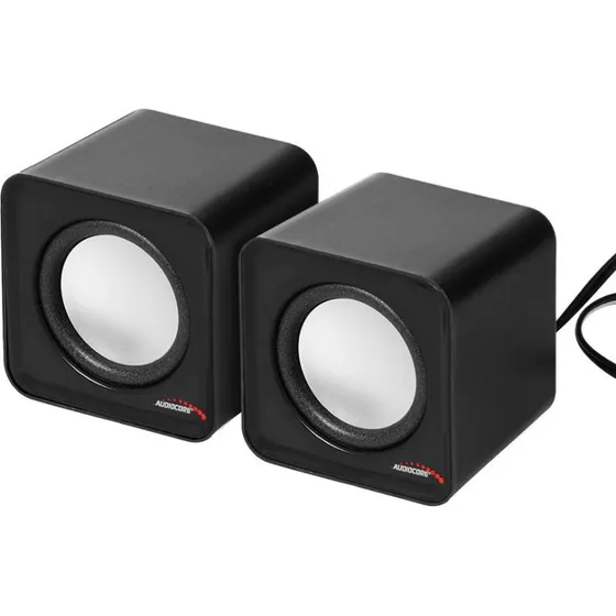 Audiocore AC870B 2.0 PC-højtalere, 6W, sort/sølv
