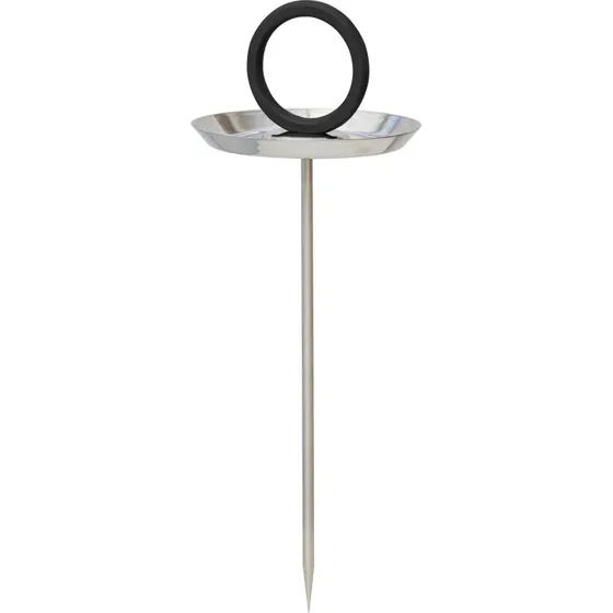 Born in Sweden fuglebad i rustfrit stål med sort gummiring 60x22 cm