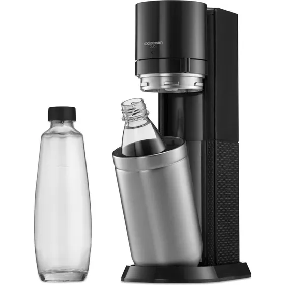 SodaStream DUO Black med glas- og plastflaske