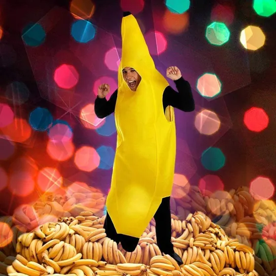 MikaMax Banan Kostume - Voksen - One-Size - Banan