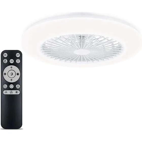 Philips Amigo Loftsventilator med LED-belysning, 4000 lm, Varm/kølig hvid