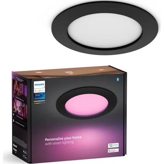 Philips Hue Slim Downlight L 170mm Svart, Hvid og Farve Ambiance
