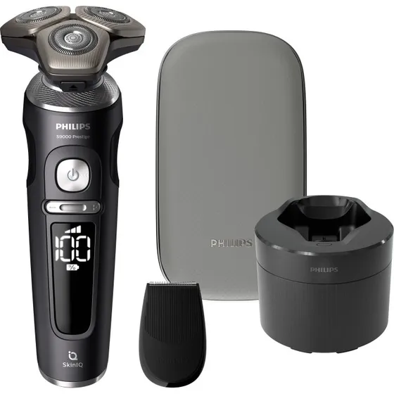 Philips S9000 Prestige SP9840/32, mat sort, med rengøringsstation