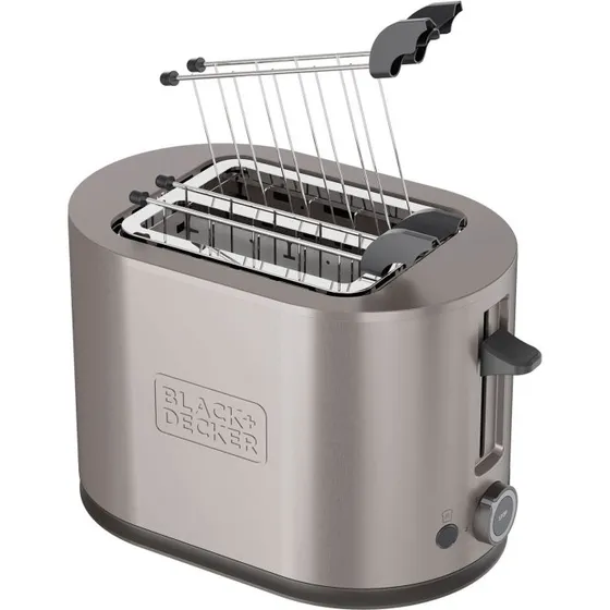 Black+Decker Brødrister 2 Slots 900W Inox