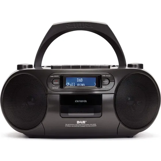 Aiwa BBTC-660DAB Boombox med Bluetooth, CD, Kassette, DAB+ og USB - Sort