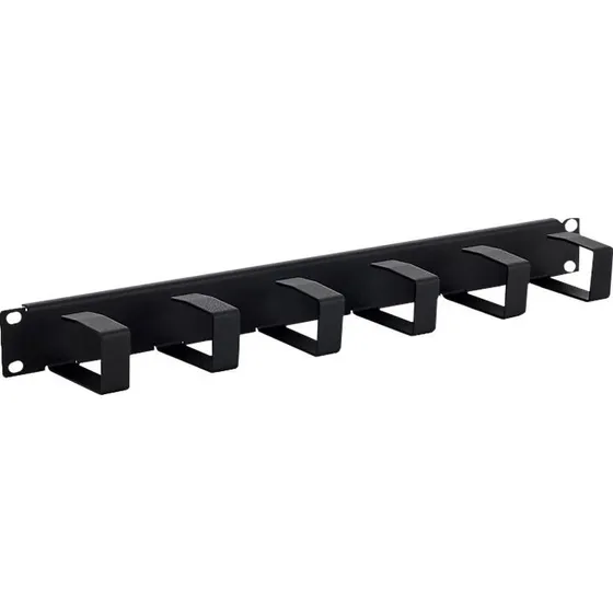 Triton 1HE Kabelstyringsplade 19" 6 Beslag 1U Sort