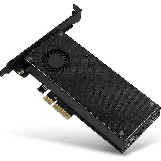 Axagon PCEM2-DC 2x M.2 SSD Adapter med Aktiv Køling, Sort