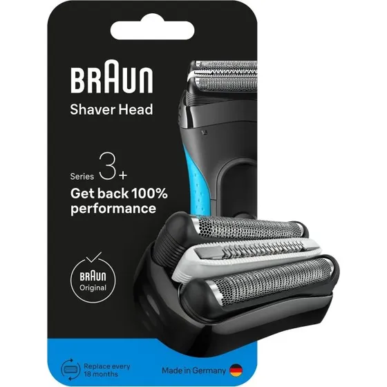 Braun Series 3+ 32B Udskiftningshoved, Sort