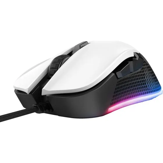 Trust GXT 922W Ybar Gaming Mus Hvid med RGB