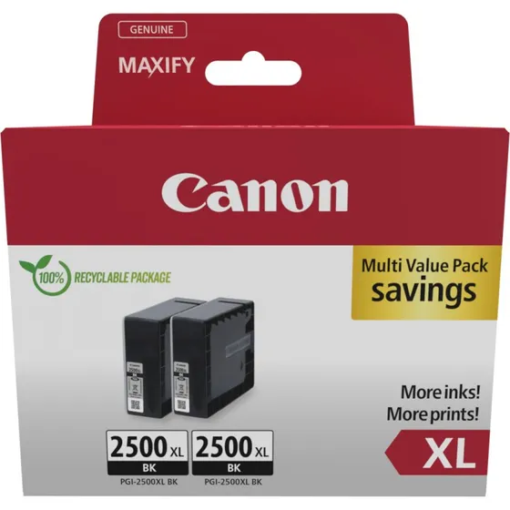 Canon PGI-2500XL BK Twin Pack Sort 70,9 ml