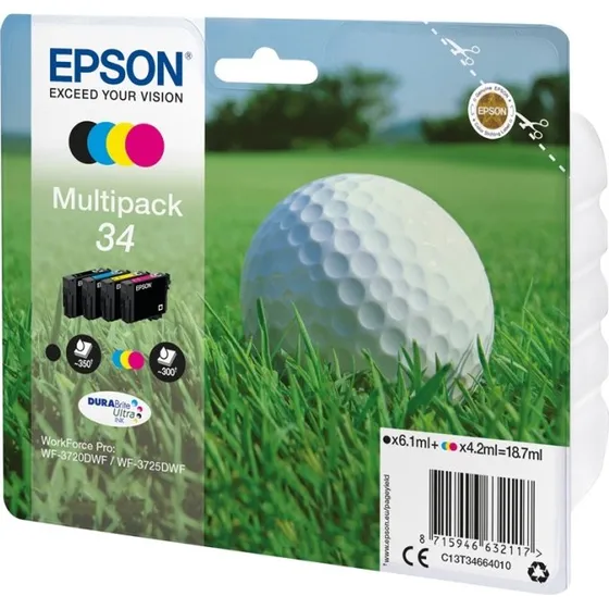 Epson 34 Golf Ball Multipack 4 Farver DURABrite Ultra