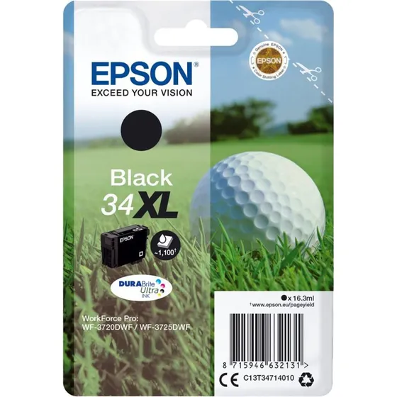 Epson 34XL Sort DURABrite Ultra, 16,3 ml