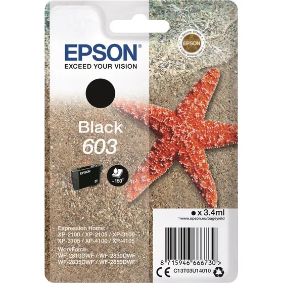 Epson 603 Sort Blækpatron 3,4 ml