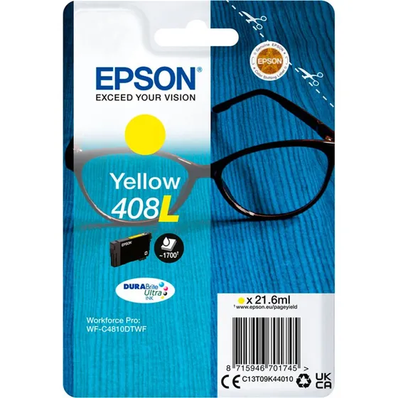 Epson 408L Gul Original Blækpatron (21,6 ml)