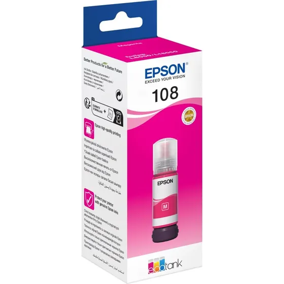 Epson EcoTank 108 Magenta Blækrefill 70 ml