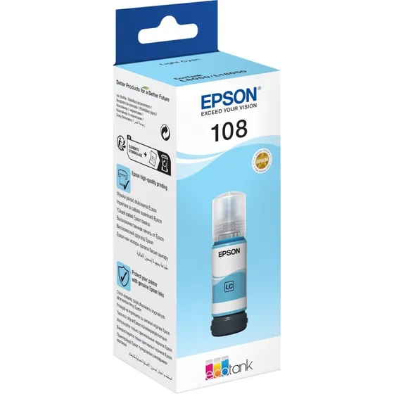 Epson 108 Lys Cyan Blækrefill 70 ml