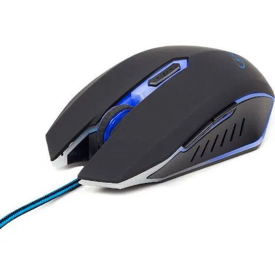 Gembird MUSG-001-B Blå Gaming Mus, 1,3m, 600-2400 DPI