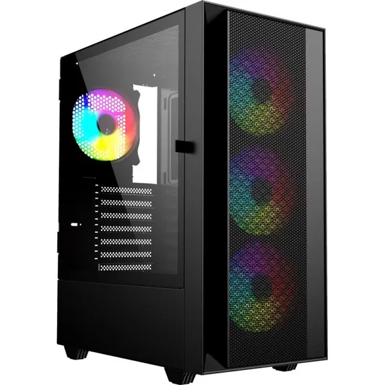 Gembird Fornax 4000 Midi Tower, Sort, ARGB, ATX/Micro ATX/ITX