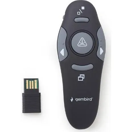 Gembird WP-L-01 Laserpointer med Trådløs Præsentationskontrol, Sort