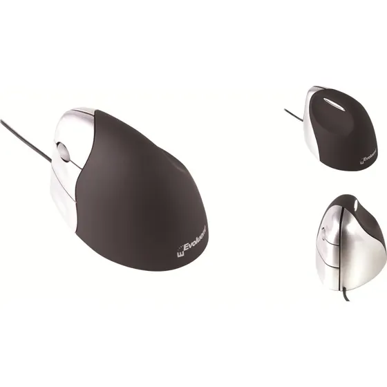 BakkerElkhuizen Evoluent 3 Vertical Mouse Højre, Sort/Sølv